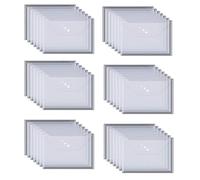 Ujjdwiurgh Lot de 50 enveloppes transparentes étanches avec boutons Format A4 en plastique épais pour l'école et le bureau