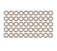 Ujjdwiurgh Lot de 50 œillets de rideau, diamètre intérieur 43 mm, anneaux romains à faible bruit (café)