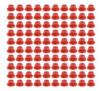 Ujjdwiurgh Lot de 50 joints d'étanchéité étanches en silicone pour bouchon de plomberie Rouge transparent
