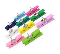 Ujjdwiurgh Lot de 50 punaises et punaises en bois pour notes, photos et tableaux en liège, couleurs aléatoires