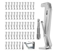 Ujjdwiurgh Lot de 50 Supports de Gouttière Cachés de 5 Pouces avec Clips de Gouttière à Vis Rapides Insérés par Pression - Supports de Gouttière pour Style K de 5 Pouces