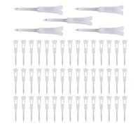 Ujjdwiurgh Lot de 50 tees de golf à double couche en plastique doux à faible résistance Blanc