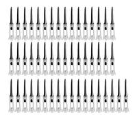 Ujjdwiurgh Lot de 50 tees de golf à double couche en plastique doux à faible résistance Noir