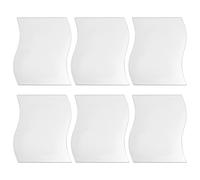 Ujjdwiurgh Lot de 6 autocollants muraux carrés avec motif de vagues argentées pour décoration de chambre d'enfant
