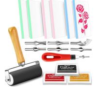 Ujjdwiurgh Lot de 6 blocs de sculpture en caoutchouc de 10,2 x 6,1 cm - Kit de fabrication de tampons en linoléum pour les amateurs de bricolage pour débutants