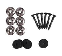 Ujjdwiurgh Lot de 6 boutons de sangle de guitare en forme de tête de champignon Chromé