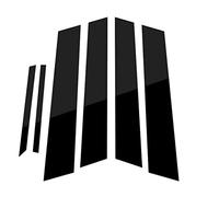 Ujjdwiurgh Lot de 6 caches de pilier de fenêtre pour panneaux de porte latérale 2006-2011, noir brillant