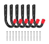 Ujjdwiurgh Lot de 6 crochets de rangement robustes pour garage avec chevilles murales et vis