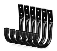 Ujjdwiurgh Lot de 6 crochets de rangement robustes pour garage, vélo pour mur de garage, crochets de garage utilitaire, crochet mural en J pour suspension