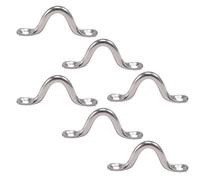 Ujjdwiurgh Lot de 6 Dessus de Bateau Bimini en Acier Inoxydable PAD EYE, Sangles pour les Yeux, Amarrage, Boucles de Pont de Kayak, Point D'Ancrage D'Arrimage, Boucle de Valet de Pied