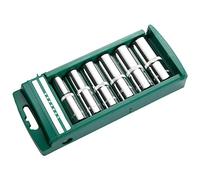 Ujjdwiurgh Lot de 6 douilles externes 1/2" avec longue tête hexagonale et clé à cliquet combinée