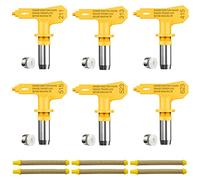 Ujjdwiurgh Lot de 6 embouts réversibles pour pulvérisateur de peinture sans air et 6 filtres sans air de rechange pour buse de pulvérisateur sans air