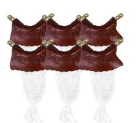 Ujjdwiurgh Lot de 6 filets de poche de rechange en cuir pour table de billard