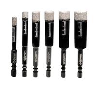 Ujjdwiurgh Lot de 6 forets brasés pour percer les trous en céramique, carrelage, béton, marbre, verre, alésage à sec