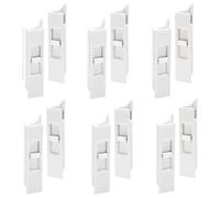 Ujjdwiurgh Lot de 6 loquets d'inclinaison en plastique pour fenêtre de construction, loquets de rechange à clipser, verrous de fenêtre à ressort