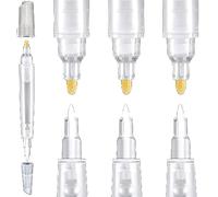 Ujjdwiurgh Lot de 6 marqueurs de peinture vierges rechargeables à double extrémité pour peinture, remplissage