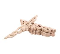 Ujjdwiurgh Lot de 6 moulures en bois sculpté non peint pour meubles d'angle