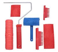 Ujjdwiurgh Lot de 6 outils de grain de bois de 17,8 cm, outil de peinture à texture du bois, rouleau de peinture pour décoration murale