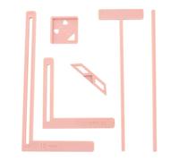 Ujjdwiurgh Lot de 6 outils de scrapbooking pour reliure de livres, kit de guide de découpe, excellents pochoirs pouvant être transformés en carnet de notes Rose