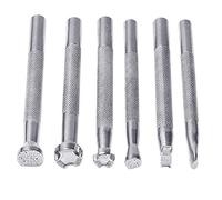Ujjdwiurgh Lot de 6 outils d'estampage pour cuir - Pour fabrication de selle - Forme spéciale