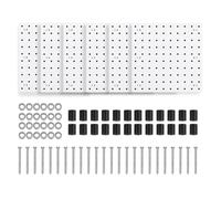 Ujjdwiurgh Lot de 6 panneaux perforés, panneaux de rangement muraux, panneaux perforés blancs pour salle d'artisanat