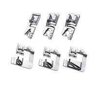 Ujjdwiurgh Lot de 6 pieds presseurs roulés larges et étroits en alliage de zinc pour la plupart des machines à coudre basses