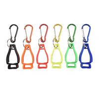 Ujjdwiurgh Lot de 6 pinces à gants pour gants de travail avec mousquetons en métal pour les travailleurs de la construction