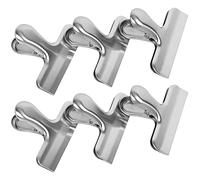 Ujjdwiurgh Lot de 6 Pinces à Puces Pinces à Sac Pinces Alimentaires Pince à Puces en Acier Inoxydable