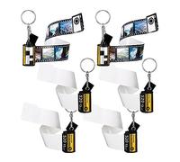 Ujjdwiurgh Lot de 6 porte-clés personnalisés par sublimation avec album photo pour femme, cadeau d'anniversaire