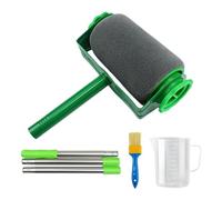 Ujjdwiurgh Lot de 6 rouleaux de peinture professionnels pour murs et plafonds - Brosse extensible, plateau, rouleaux, agitateur, anti-goutte