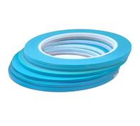 Ujjdwiurgh Lot de 6 rouleaux de ruban adhésif fin haute température Viny Fineline pour peintre - Bleu (0,6 cm)