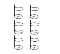 Ujjdwiurgh Lot de 6 Supports Muraux pour Bouteilles de Vin, Support Mural pour Bouteilles de Vin en Métal pour Le Rangement du Vin, Décoration Murale sur Le Thème du Vin
