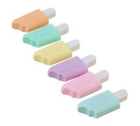 Ujjdwiurgh Lot de 6 surligneurs Kawaii - Couleur fluo - Comme indiqué - En forme de crème glacée