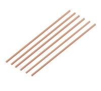 Ujjdwiurgh Lot de 6 tiges rondes en cuivre pur de 24 cm de long pour mise à la terre, le travail du métal, les loisirs créatifs