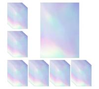 Ujjdwiurgh Lot de 60 feuilles de papier stratifié holographique transparent en vinyle 30 x 21 cm Format A4