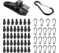 Ujjdwiurgh Lot de 60 pinces de tente avec mousquetons pour bâche, piscine
