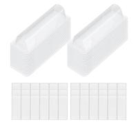 Ujjdwiurgh Lot de 60 pochettes en plastique transparent pour baume à lèvres avec ruban adhésif double face pour loisirs créatifs, faciles à utiliser