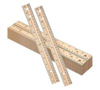 Ujjdwiurgh Lot de 60 règles en bois de 30 cm avec 4 trous pour l'école, le bureau, la rédaction et les fournitures de salle de classe