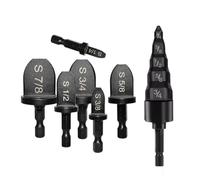 Ujjdwiurgh Lot de 7 forets en acier noir pour tuyau 5 en 1 pour climatiseur et tuyau en cuivre