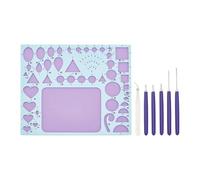 Ujjdwiurgh Lot de 7 outils de paperolles pour adultes débutants avec règle géométrique, stylo à fente et pince à épiler