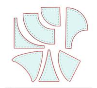 Ujjdwiurgh Lot de 7 règles de matelassage pour drapeau de table, patchwork, outils de matelassage, bricolage à la maison, réutilisable