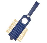 Ujjdwiurgh Lot de 7 supports de rangement en cuir pour tees de golf avec 7 étiquettes pour tees et balles, sac de golf, bleu