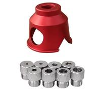 Ujjdwiurgh Lot de 8 bagues de perçage verticales en acier - Gabarit de poche - 8 forets en acier - Dispositif de guidage de perçage vertical auxiliaire pour le travail du bois avec foret de 3 à 10 mm