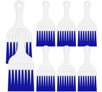 Ujjdwiurgh Lot de 8 brosses de nettoyage pour condensateur de climatiseur, blanc et bleu, petite brosse en plastique HVAC