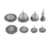 Ujjdwiurgh Lot de 8 Brosses MéTalliques à Brosse MéTallique 1/4 Pouces à Tige Hexagonale en D'Acier au Serti Grossier pour L'éLimination de la Rouille