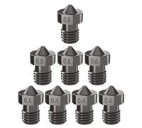 Ujjdwiurgh Lot de 8 buses en acier trempé V6 pour imprimante 3D V6 Hotend 0,4 mm 0,6 mm 0,8 mm pour I3