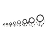 Ujjdwiurgh Lot de 8 guides ovales pour canne à pêche - Anneaux de réparation - Tailles mixtes - Anneaux de double jambe