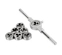 Ujjdwiurgh Lot de 8 matrices métriques M3//M5/M6/M8/M10/ensemble d'outils pour réparation de filetage tarauds