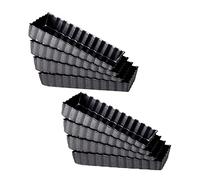 Ujjdwiurgh Lot de 8 Moules à Rectangulaires AntiadhéSifs avec Fond Amovible, Moule à Cannelé pour la Cuisson de et de Gâteaux Aux Fruits