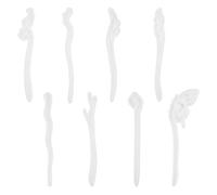 Ujjdwiurgh Lot de 8 moules transparents en silicone pour épingles à cheveux en résine, bijoux, épingles à cheveux, loisirs créatifs